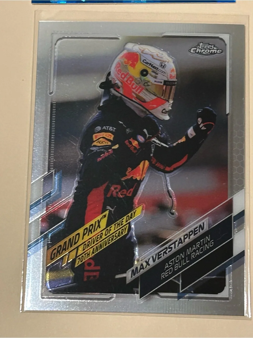 Max Verstappen Red Bull Racing Blue Holographic Trading Card - Formula 1